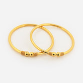 22K Gold Ball Pipe Bangles
